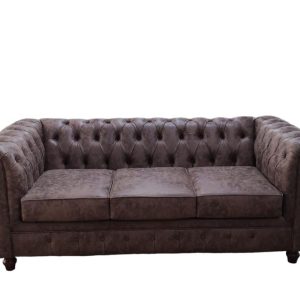 Sofá Capitoné 3 Cuerpos en PU Cafe