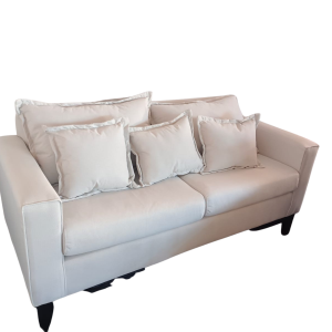 Sofá de 3 Cuerpos Liso Lino Beige