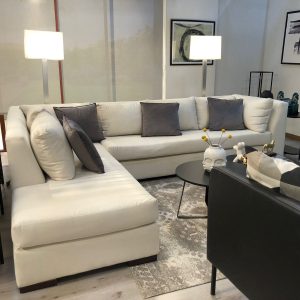 Sofá en L Liso 5 Cuerpos beige